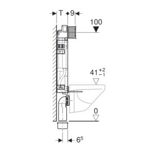 GEBERIT KOMBIFIX RAMĂ WC 108 cm cu rezervor SIGMA 12 cm