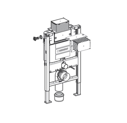 GEBERIT DUOFIX RAMĂ WC 82 cm cu rezervor OMEGA 12 cm - imagine 4