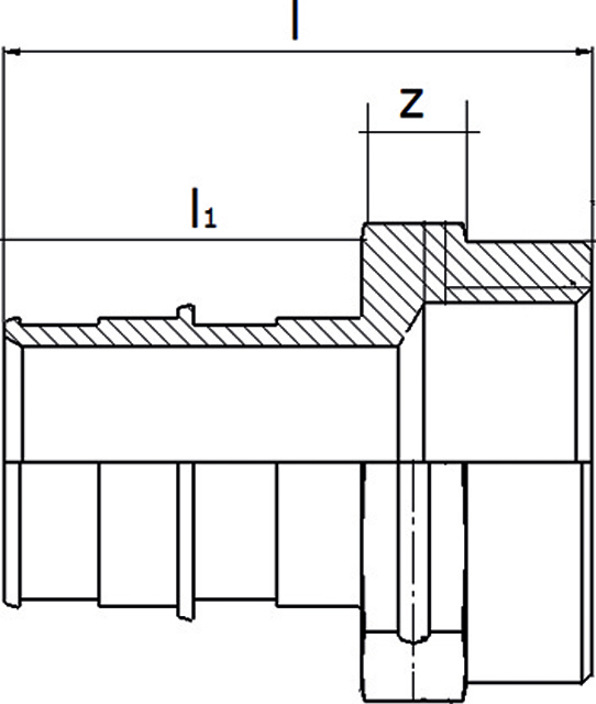 Uponor Conector alamă 32-1