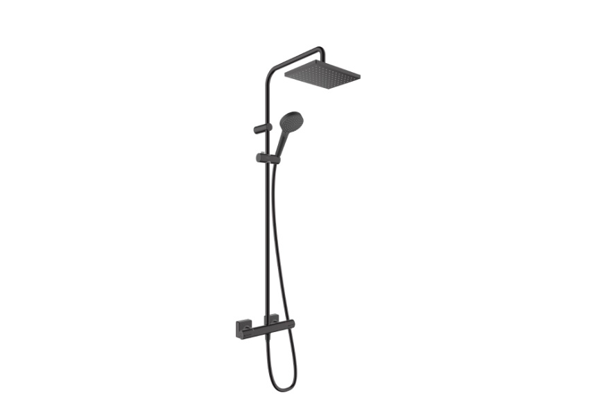 Hansgrohe Vernis Shape baterie termostatată duș complet negru