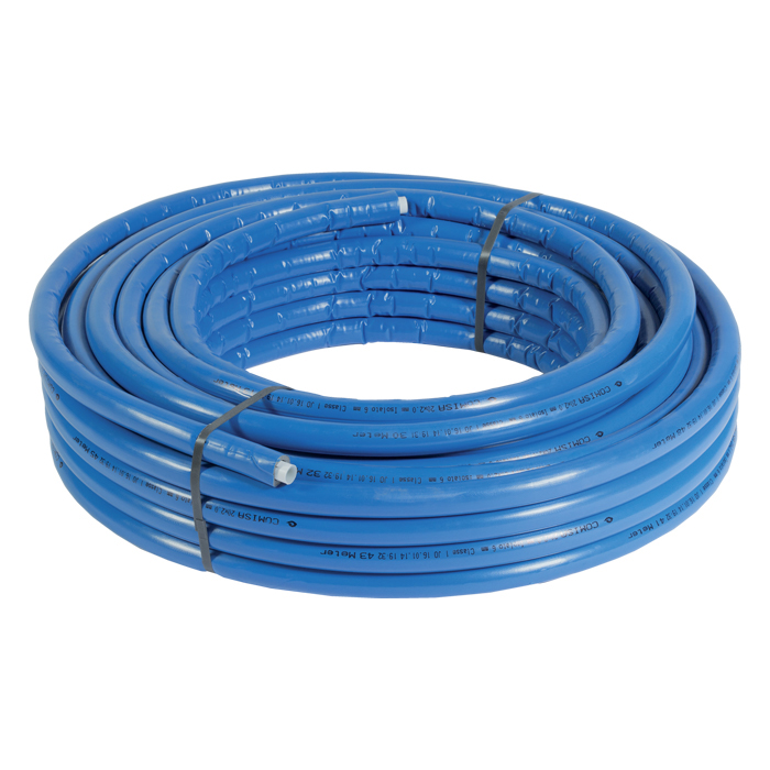 COMISA Țeavă PE-RT/AL/PE-RT izolată albastru 16x2/6 mm - 50 m