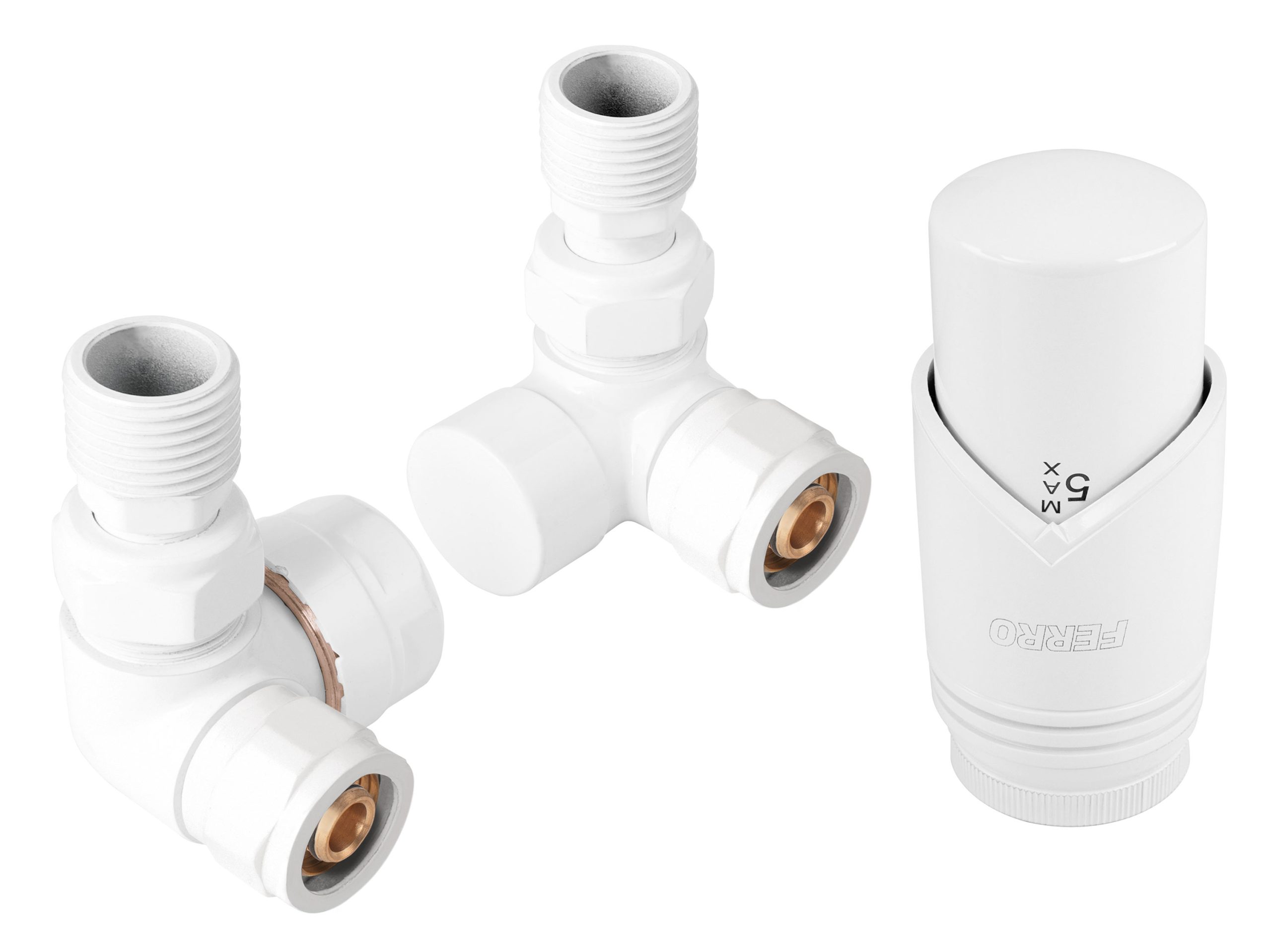 FERRO SET ROBINET RADIATOR AXIAL 1/2