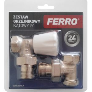 FERRO SET ROBINET RADIATOR+ DETENTOR COLTAR 1/2